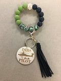 AH-64 Apache Silicone Wristlet Key Chain