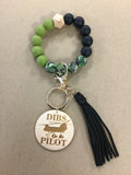 CH-47 Chinook Silicone Wristlet Key Chain