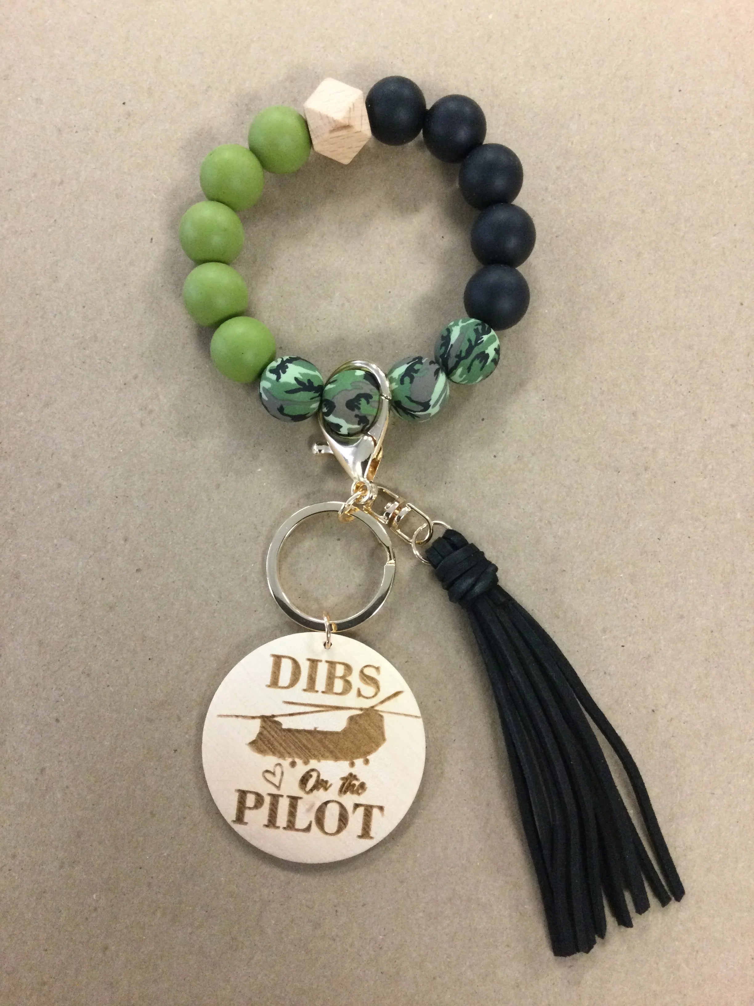 CH-47 Chinook Silicone Wristlet Key Chain